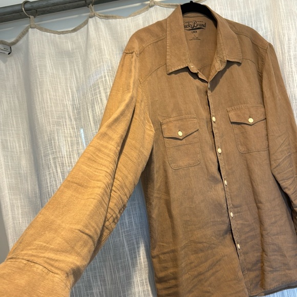 Lucky Brand linen shirt - worn twice max out of a non-smoking home - Picture 4 of 8